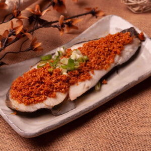 Steam Cod with Soybean Crunch